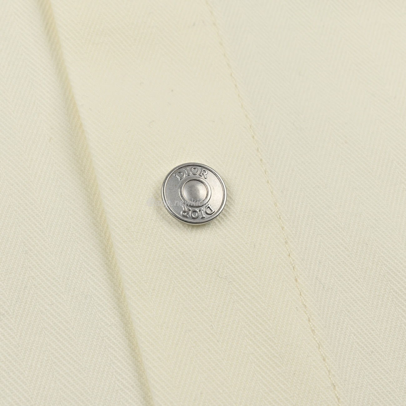 Dior 24ss Off White Cotton Denim Shirt (3) - newkick.org